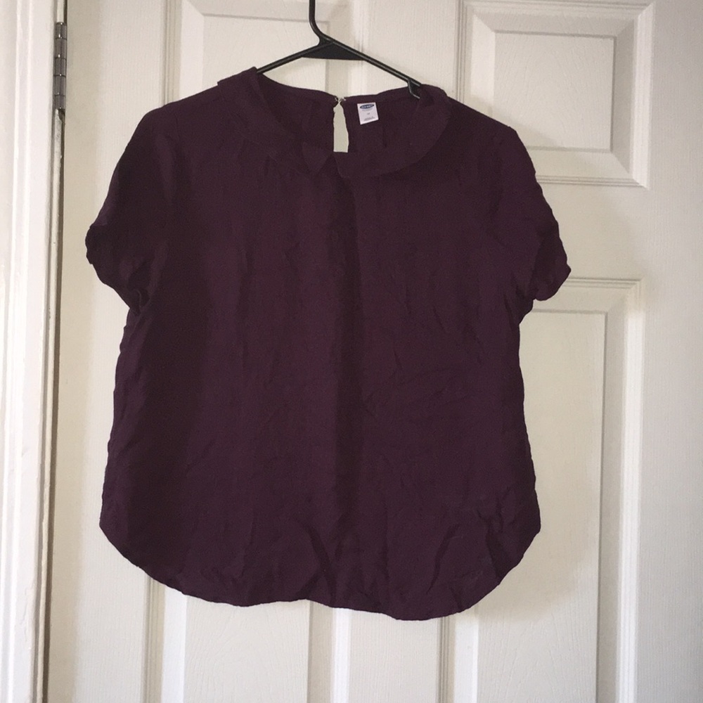 Deep purple blouse with a Peter Pan collar!